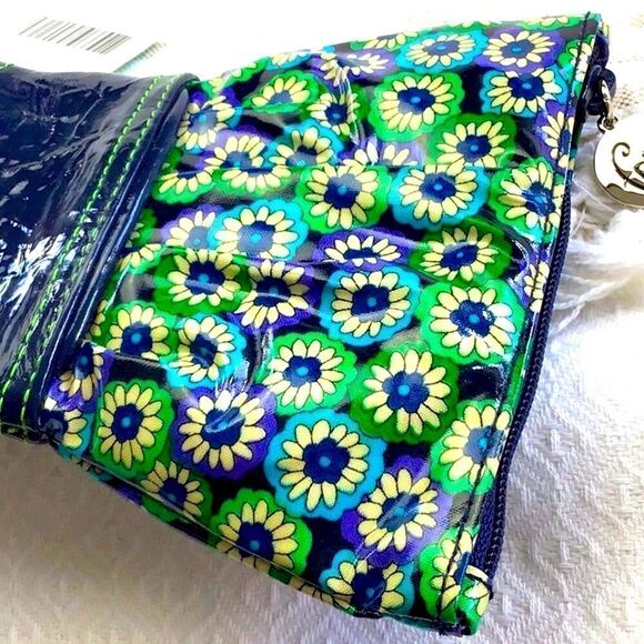 Vera Bradley Frill “Blue Rhapsody” Floral Bow Clutch Crossbody Bag NEW - Picture 7 of 12